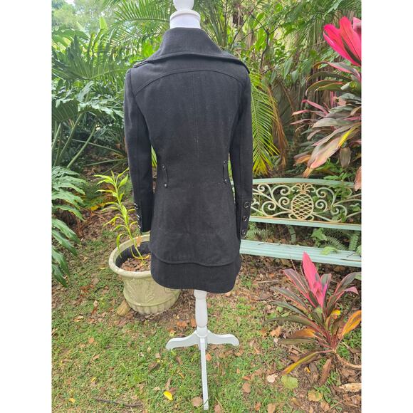 Miss Sixty Jacket Thigh Length Size Small Black - Picture 2 of 6